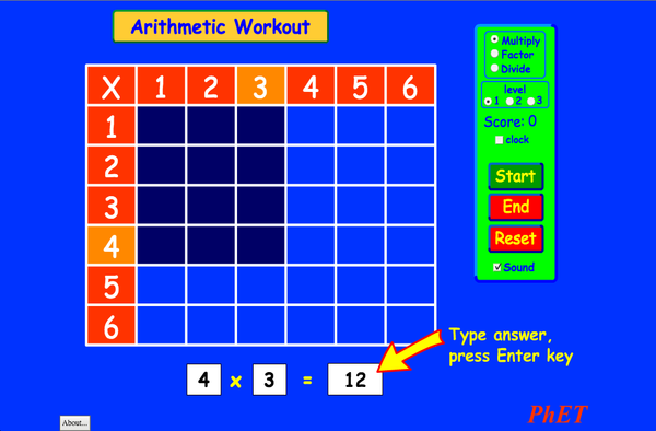 Arithmetic Screenshot