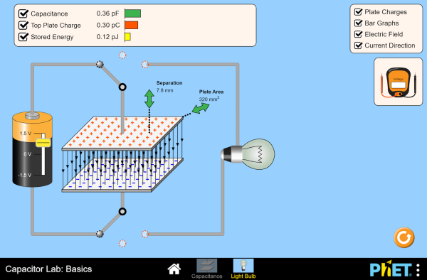 Capacitor Lab: Basics Screenshot