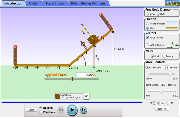 Ramp: Forces and Motion Screenshot